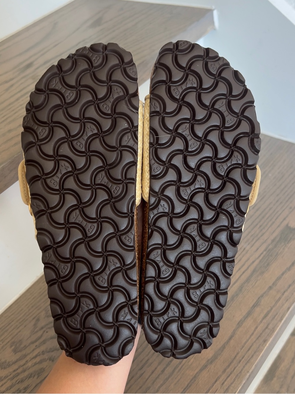 Birkenstock Madrid Big Buckle Raffia Sandals in Natural Tan NWOT - Picture 6 of 6